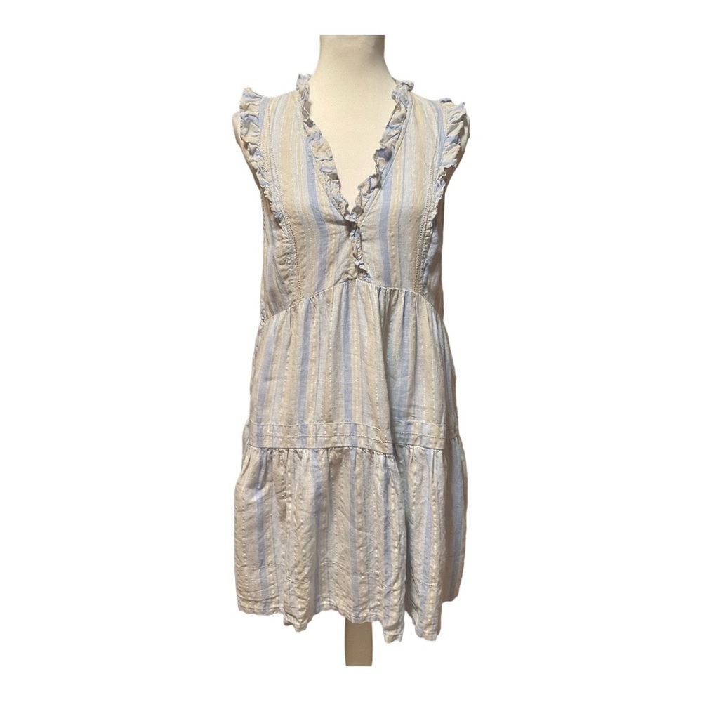 Vineyard Vines Linen Ruffle Dress Size M